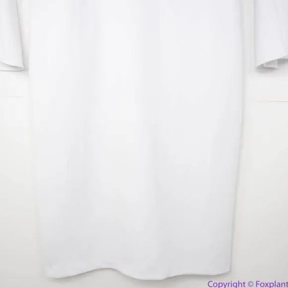 NEW Eloquii white Flare Sleeve Scuba Dress, 18 - Picture 6 of 16